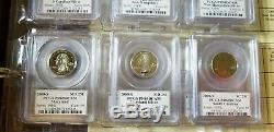 100 Coin Proof State Quarter Silver & Clad Collection PCGS Flag Set PR 69 DCAM