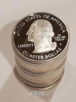 $100 Face Value 90% Silver PROOF Washington State Quarters Mixed Dates in Tubes