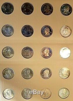 100 STATEHOOD QUARTERS & SILVER PROOFS! 1999 to 2003 COLLECTION IN DANSCO ALBUM