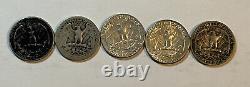$10 Face Value Washington Quarters 90% Silver Roll 40 Coin (Random Dates)