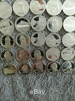 $10 Roll, (40 Coins) of Proof Silver Quarters, Mixed Issues