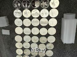 $10 Roll, (40 Coins) of Proof Silver Statehood Quarters, Mixed Issues