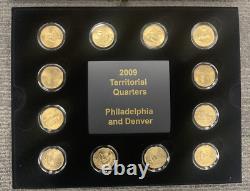112x 24kt Gold Plated State & Territorial Quarters 1999-2009 P & D Uncirculated