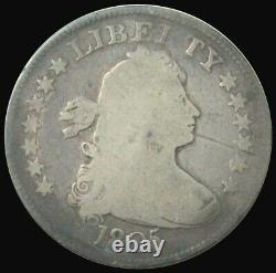 1805 Silver United States Draped Bust Quarter Dollar Type Coin Very Good