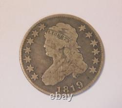 1819 Capped Bust Silver Quarter Large 9