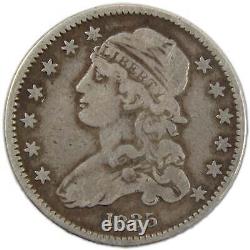 1835 Capped Bust Quarter F Fine Silver 25c Coin SKUI10515