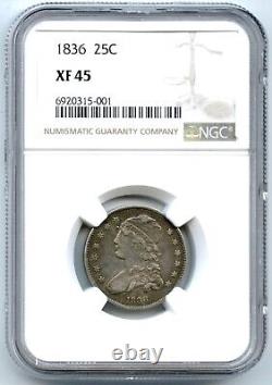 1836 Capped Bust Quarter, NGC XF45