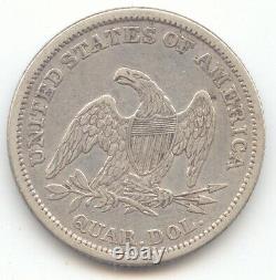 1838 Seated Liberty Quarter, Sharp XF-AU Details