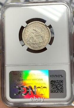 1853 25c Arrows & Rays Seated Liberty Quarter NGC XF40 Toned