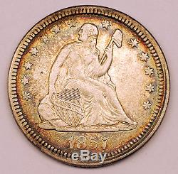 1857 United States Silver 1/4 Quarter Dollars Coin