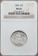 1858 Liberty Seated Silver Quarter Ngc Ms64 Mint State 64 White Blazer