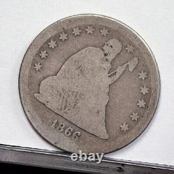 1866-S Liberty Seated Quarter AG/Good (#55416-L)