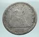 1875 UNITED STATES US Silver SEATED LIBERTY Quarter Dollar Coin w EAGLE i80166