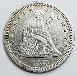 1876CC United States Seated Liberty Quarter Dollar 25c Coin Lot A 154