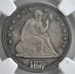 1876 CC Seated Quarter Dollar Silver 25c NGC AU Details United States