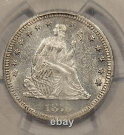 1876 Seated Liberty Quarter Almost Uncirculated PCGS AU 58