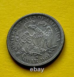 1888 S 25c Seated Liberty Quarter silver Mint State Coin, Beauty Color. Good