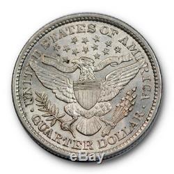 1896 25C Barber Quarter Uncirculated Mint State Initialed #10442