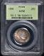 1896 Barber Silver Quarter Pcgs Graded Au 50 Color Toning! Scarce! Free S/h