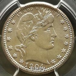1904 Barber Quarter 25c PCGS Mint State MS 62 White Lustrous Coin