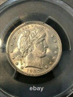 1907 25C Barber Quarter Dollar PCGS MS63 Mint State