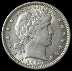 1908 O Silver United States Barber Quarter Coin Au
