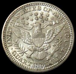 1909 Silver United States Barber Quarter Dollar Mint State Condition