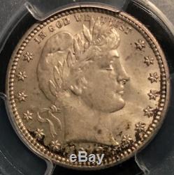 1912-S Rare and Toned Barber Quarter in Mint State, PCGS MS-62