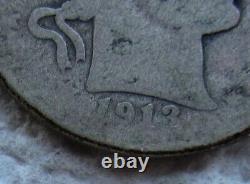 1913-S Barber Quarter Rare Key Date San Francisco Mintage 40,000 Scratched