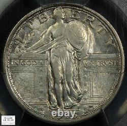 1916 Standing Liberty Silver Quarter 25C Almost Uncirculated PCGS AU 50