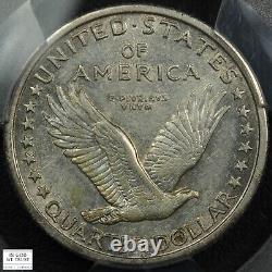 1916 Standing Liberty Silver Quarter 25C Almost Uncirculated PCGS AU 50