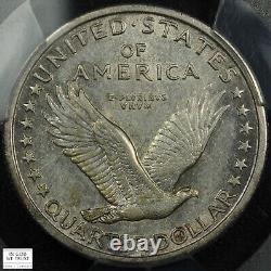 1916 Standing Liberty Silver Quarter 25C Almost Uncirculated PCGS AU 50