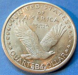 1917 D Standing Liberty Quarter Uncirculated High End Mint State US Coin #5106