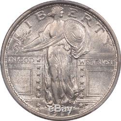 1917 Ty I Standing Liberty Quarter Pcgs Au-58, Premium Quality, Looks Mint State