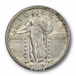 1918 D 25C Standing Liberty Quarter About Uncirculated to Mint State #9480