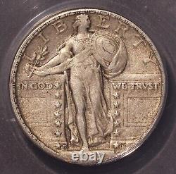 1923-S Standing Liberty Quarter, ANACS 40, Scarce date and grade