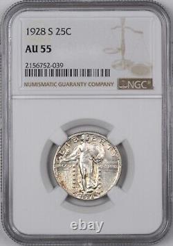 1928-S Standing Liberty Quarter 25C NGC AU55