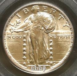 1928 Standing Liberty Quarter 25c PCGS Mint State MS 64 White Flashy Luster