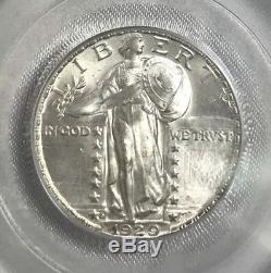 1929-D 25C United States Standing Liberty Silver Quarter Graded PCGS MS65