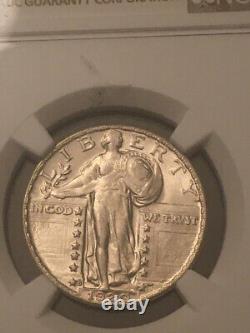 1929-D -Standing Liberty Quarter NGC AU -53