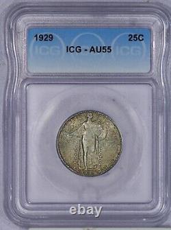 1929 Standing Liberty Quarter 25c ICG AU55 Sweet original coin