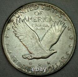1929 Uncirculated Silver Liberty Standing United States Quarter 25c US Coin K78