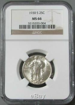 1930 S Standing Liberty Quarter 25c Slq Coin Ngc Mint State 66