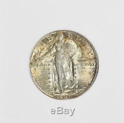 1930-S Standing Liberty Quarter MS62 ANACS Old Holder, Toned, Mint State 25c