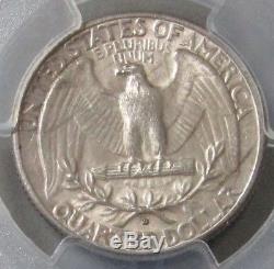 1932 D Silver United States Washington Quarter 25c Coin Pcgs About Unc 58