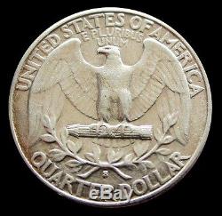 1932 S Silver United States Washington Quarter Coin About Uncirculated