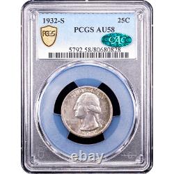 1932-S Washington Quarter (25c) PCGS AU58 CAC