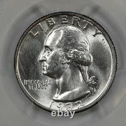1932 S Washington Quarter 25c Silver Pcgs Certified Ms 63 Mint State Unc (020)
