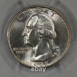 1935 S Washington Quarter 25c Pcgs & Cac Certified Ms 65 Mint State Unc (703)