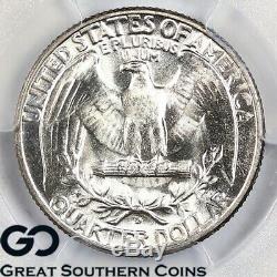 1936-D MS64 Washington Quarter PCGS Mint State 64 Lustrous PQ Better Date